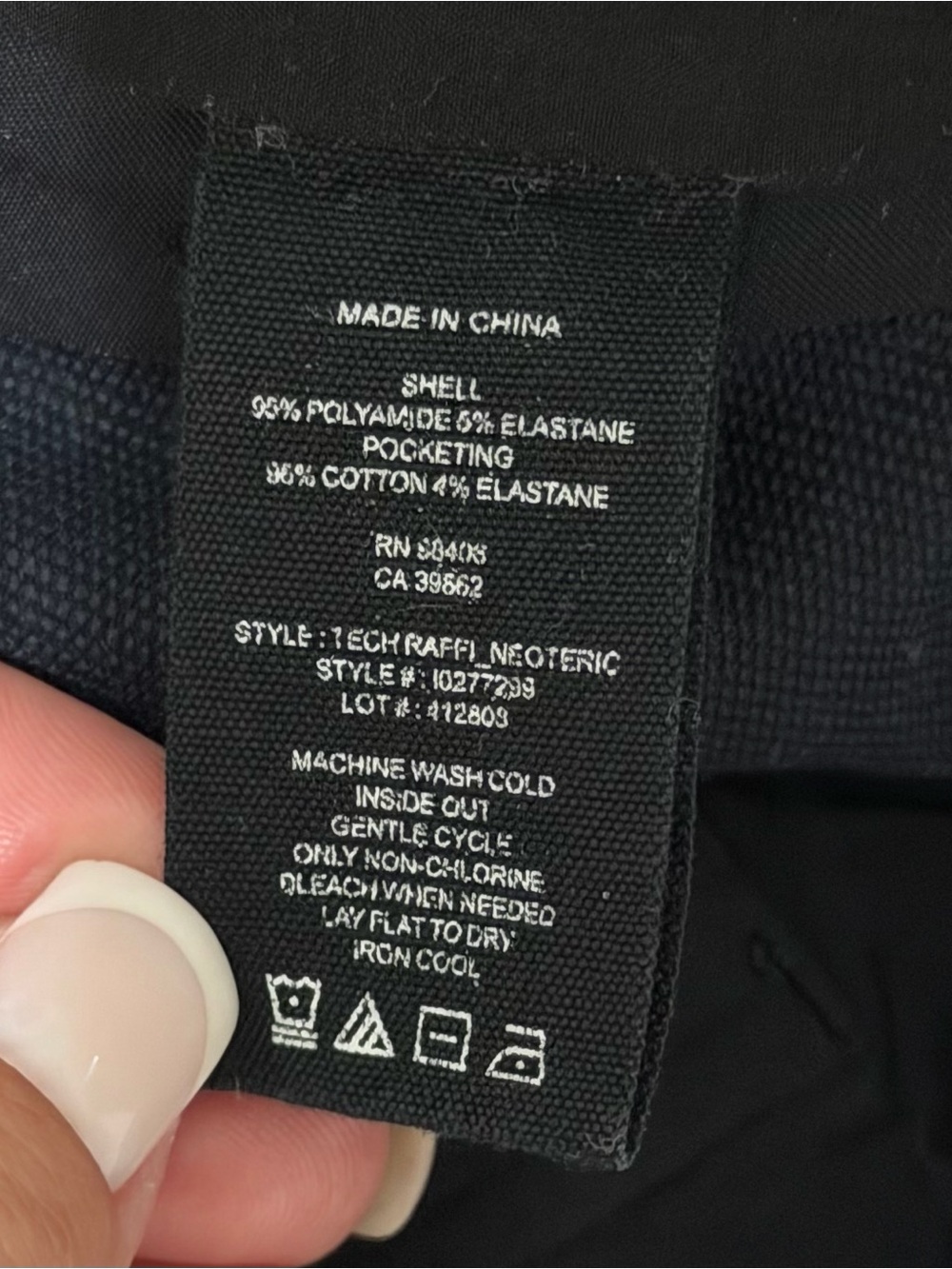 THEORY Raffi Slim Fit Pants Black Neoteric Twill Size 32 (32x28) WORN ONCE $195 - Picture 8 of 9